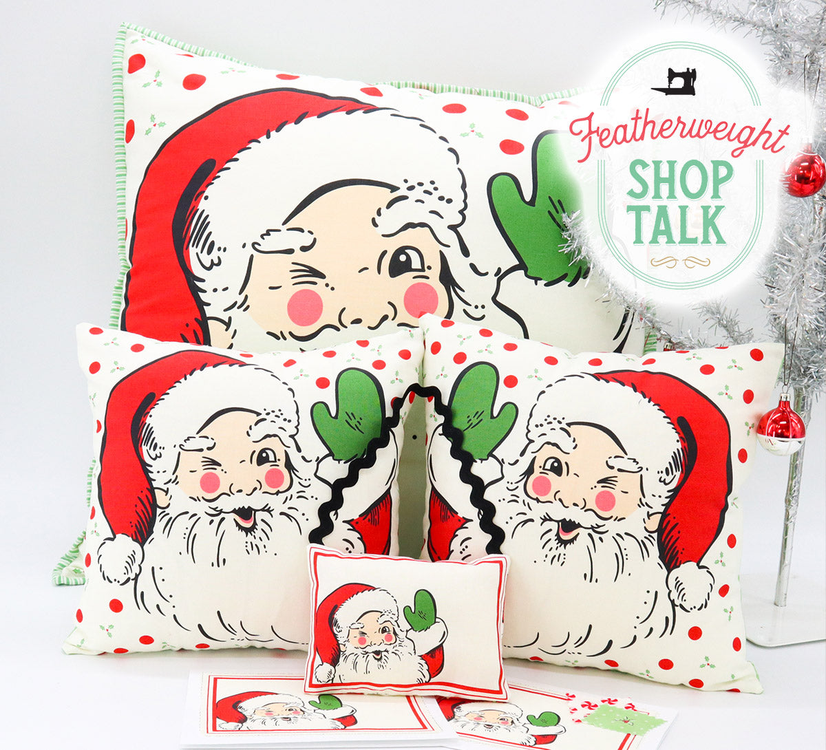 Santa and store mrs claus pillows