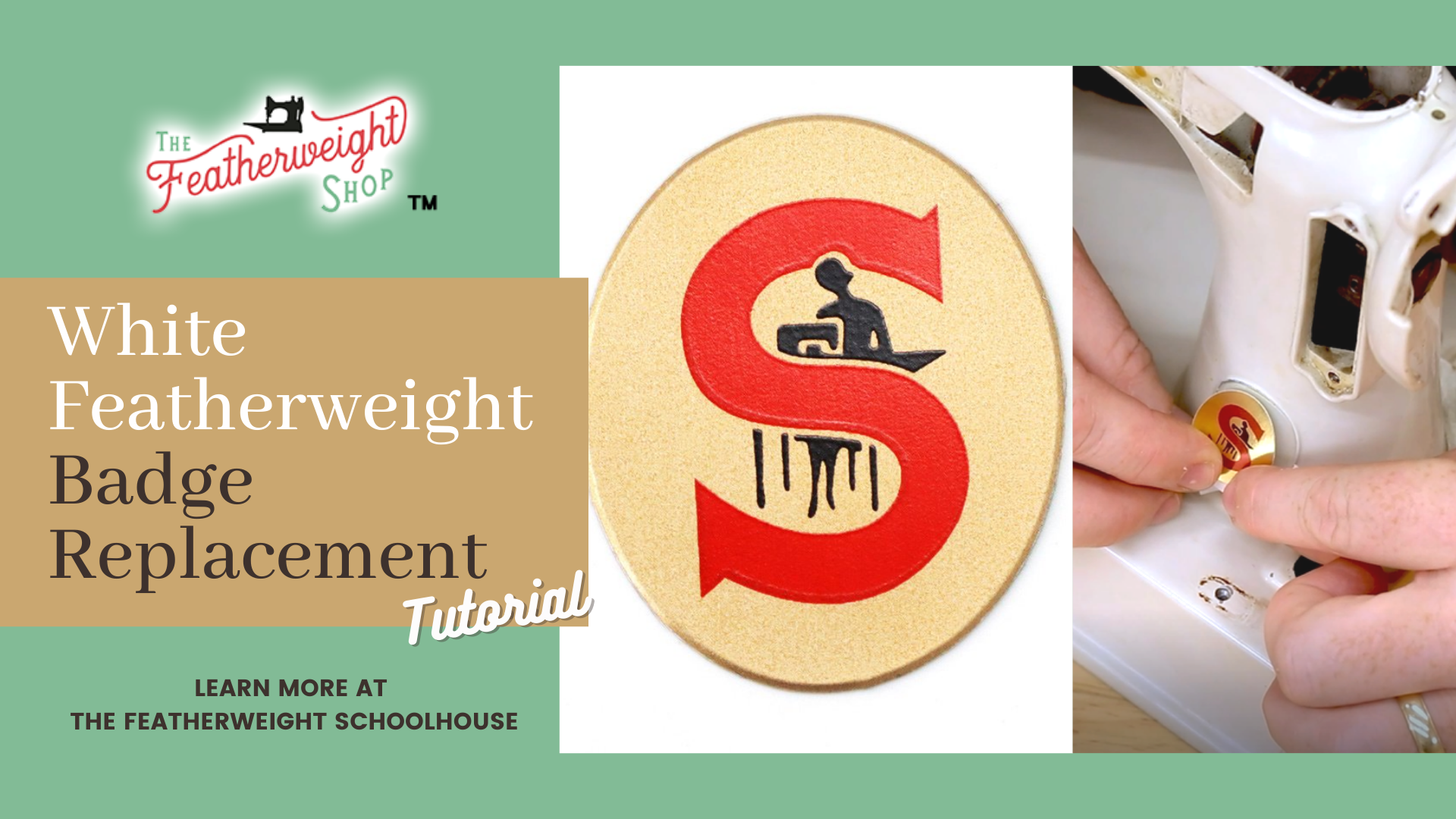 White Singer Featherweight Badge Replacement Tutorial