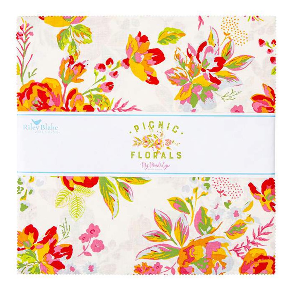 Fabric, Picnic Florals by My Mind's Eye - 10" Stacker