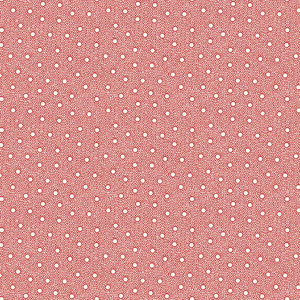 Fabric, Winter in Snowtown by Buttermilk Basin - Red Small Geo Dots (by the yard)