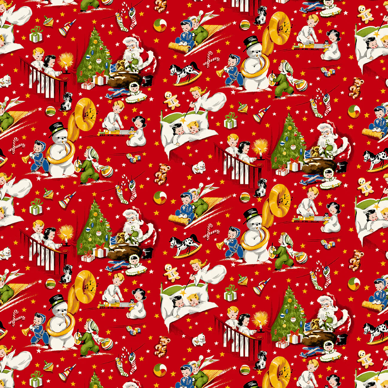 Fabric My Childhood Christmas by Buttermilk Basin Vintage Christmas The Singer Featherweight Shop