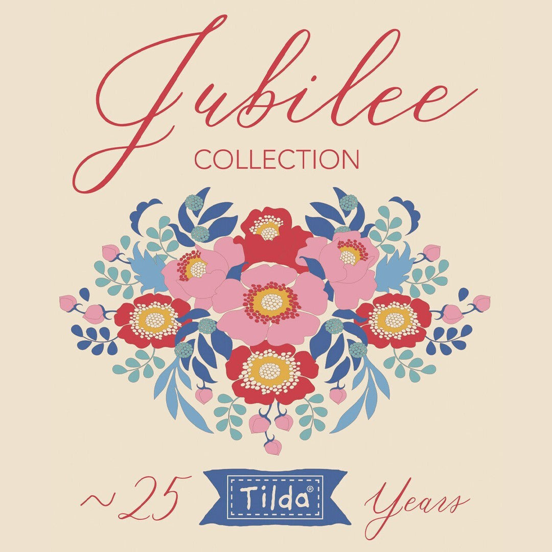 Fabric, Jubilee Collection by Tilda - SUE TEAL (by the yard)