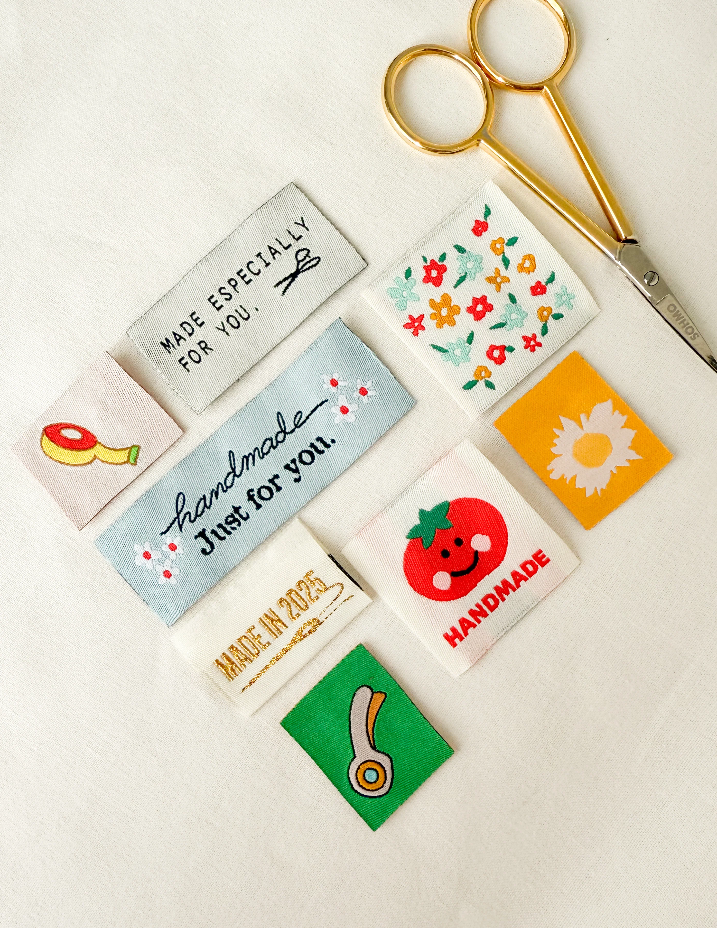 Labels, Assorted Woven Sew-In Tags by Minki Kim