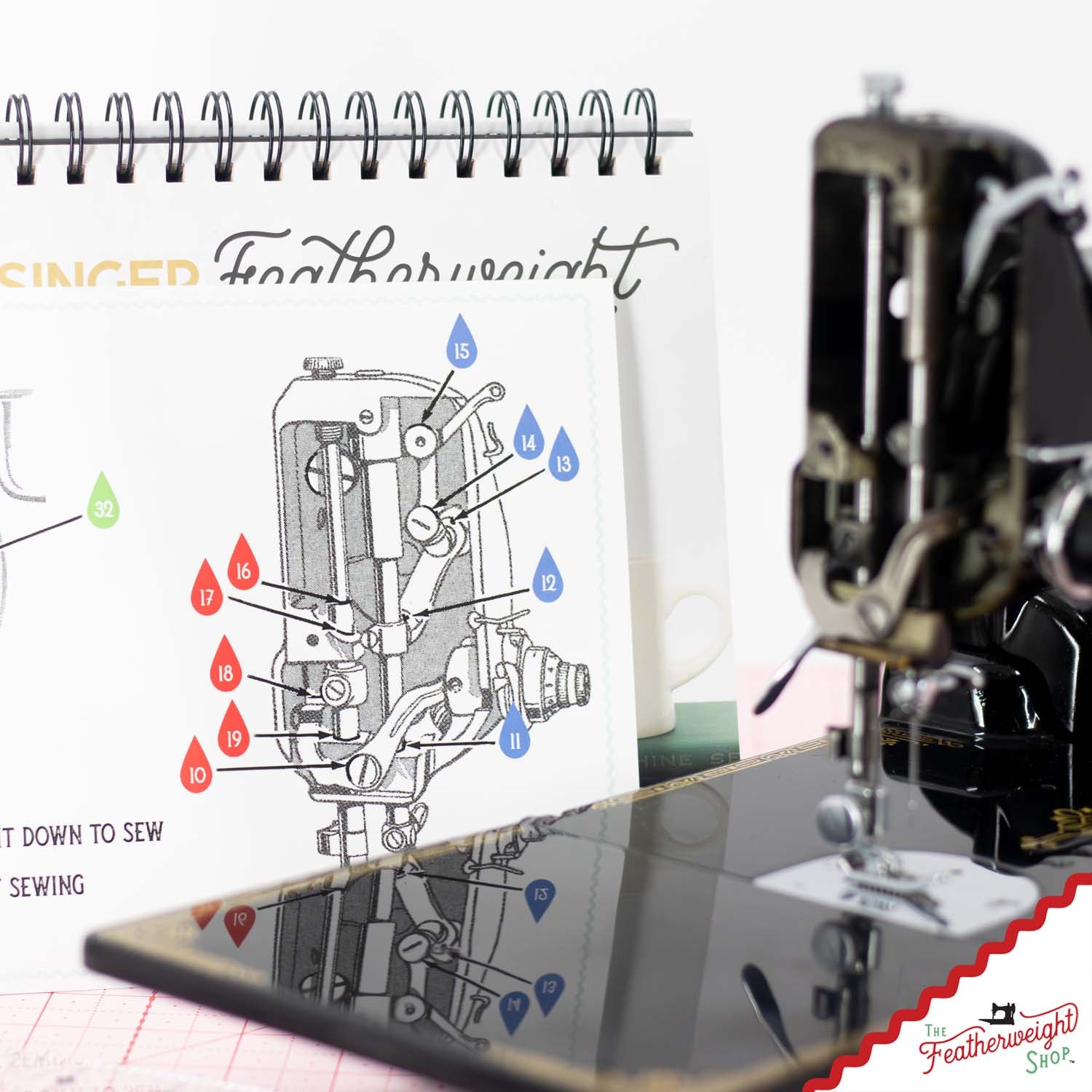 Oiling Chart, Singer Featherweight 221