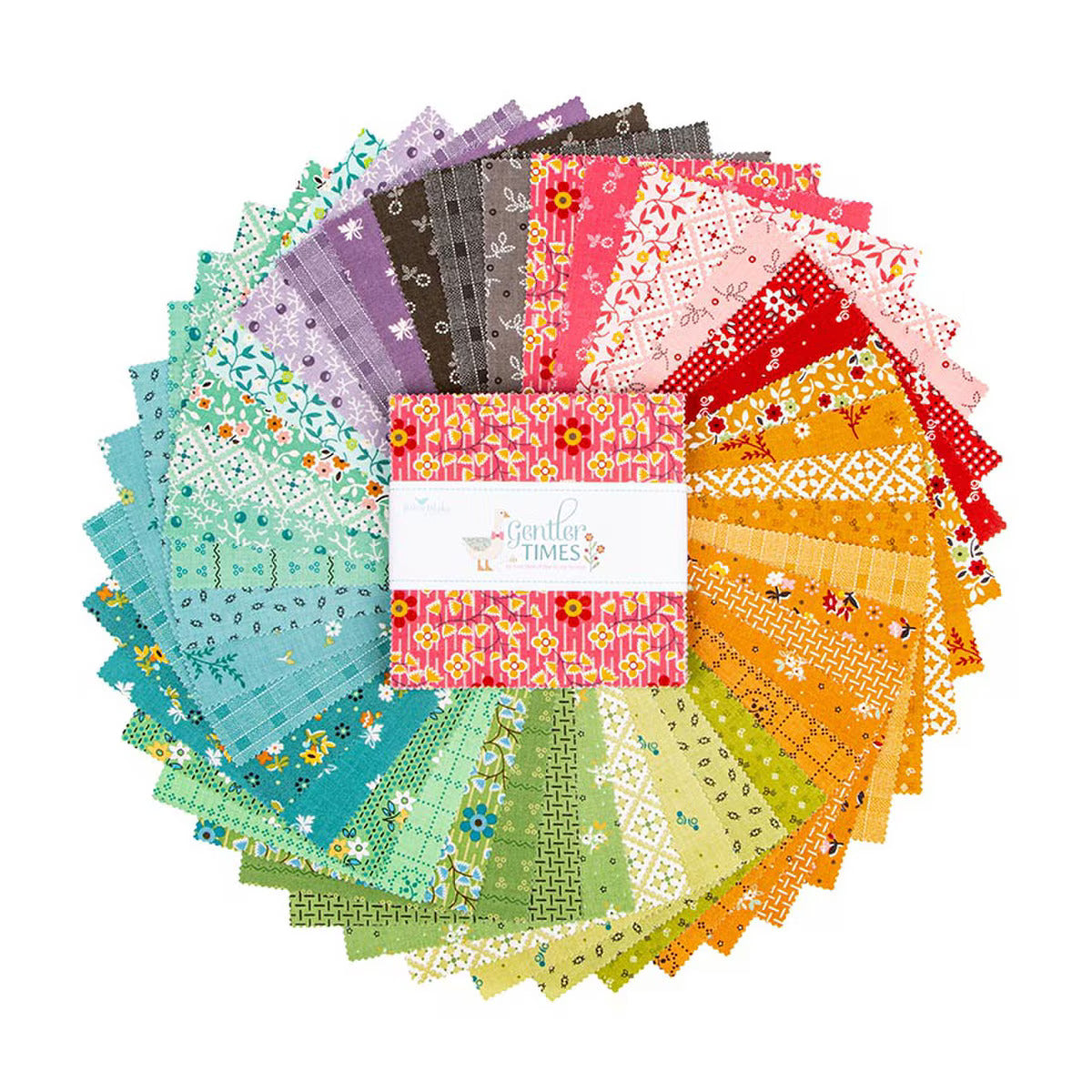 Fabric, Gentler Times by Lori Holt - 5-INCH STACKER