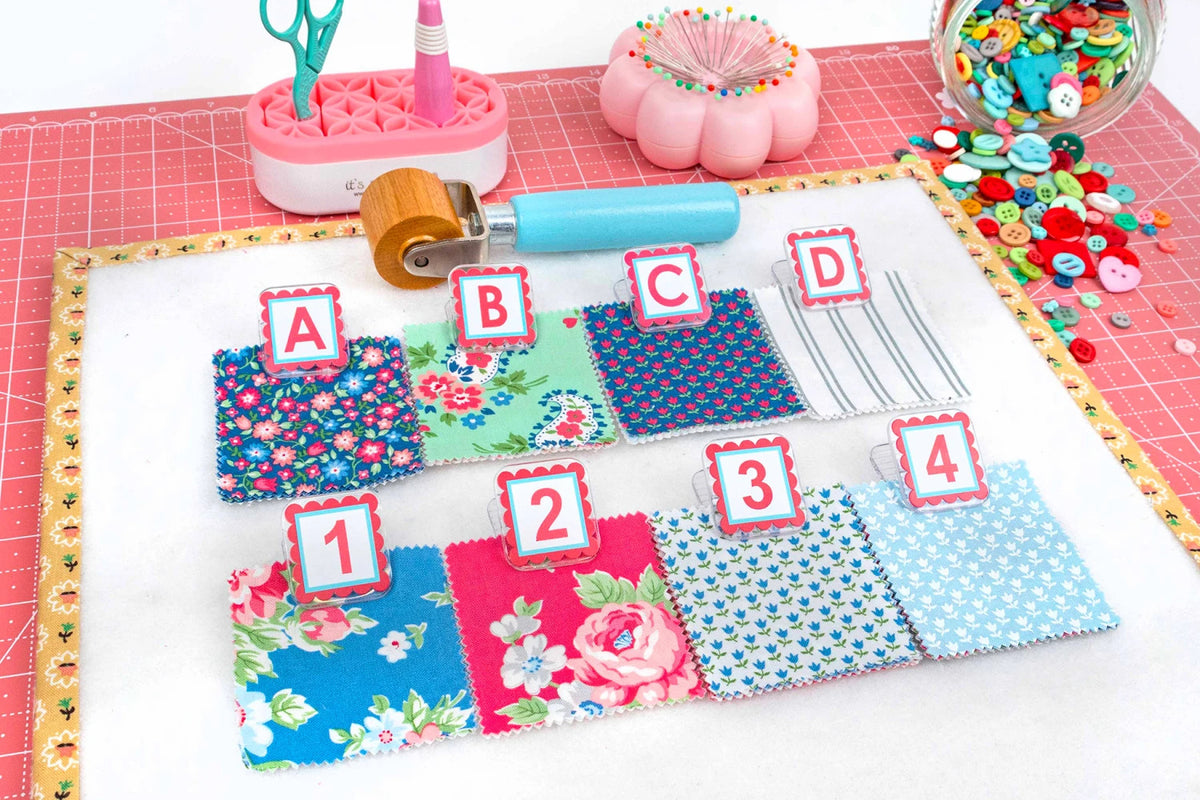 AlphaClippies - PINK Alphabet & Number Tag CLIPS by It's Sew Emma