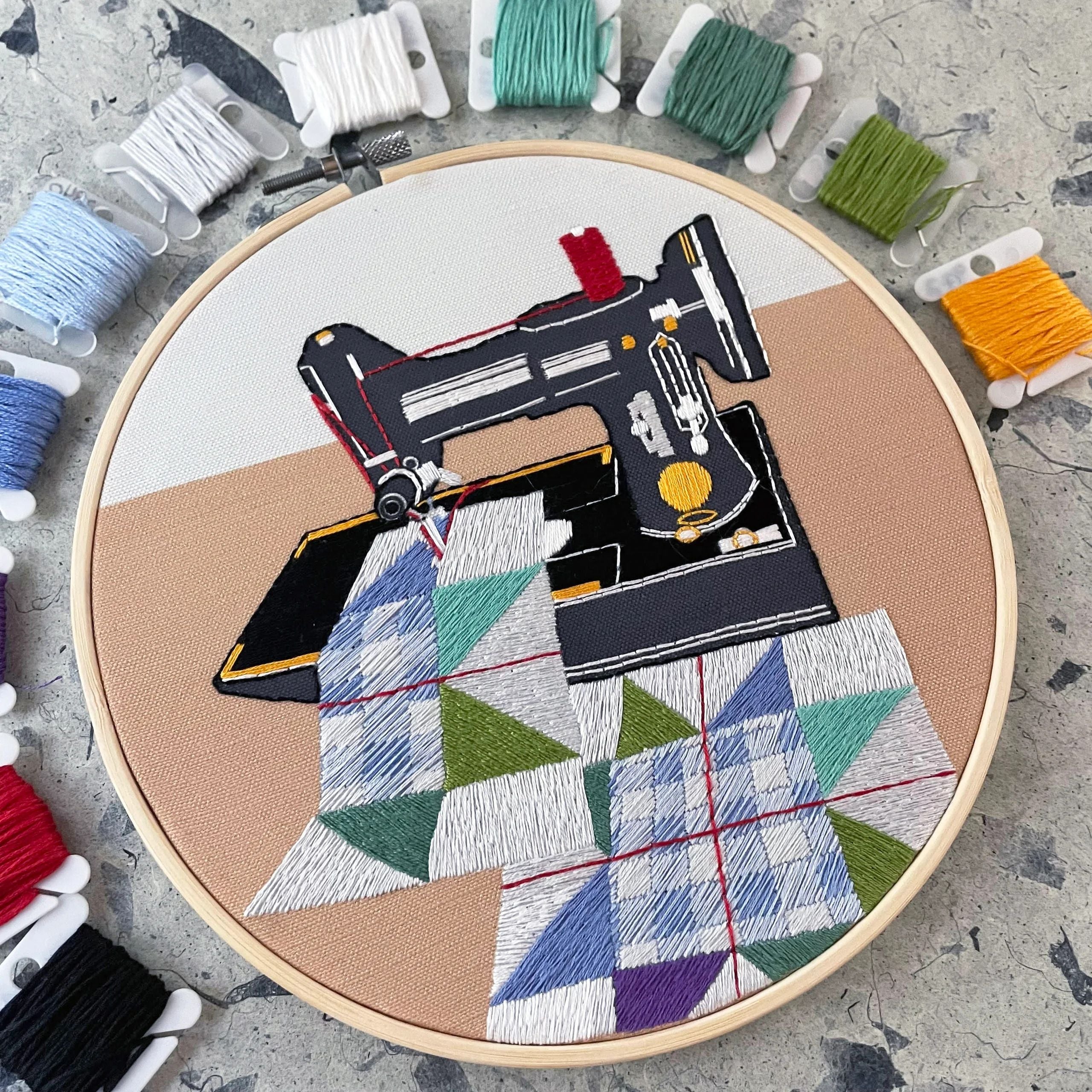 KIT, Featherweight Sewing Machine Embroidery DIY by Kate Wyatt