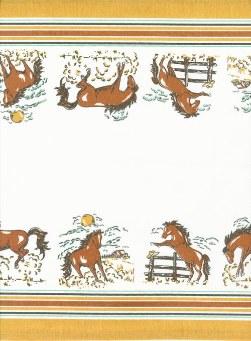 Fabric, 16-Inch Toweling by MODA -  Yellow Striped Giddy Up Cowboy (by the yard)