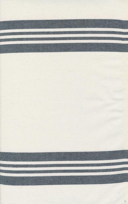 Fabric, 16-Inch Toweling by MODA - Panache Ivory with Charcoal Stripe (by the yard)