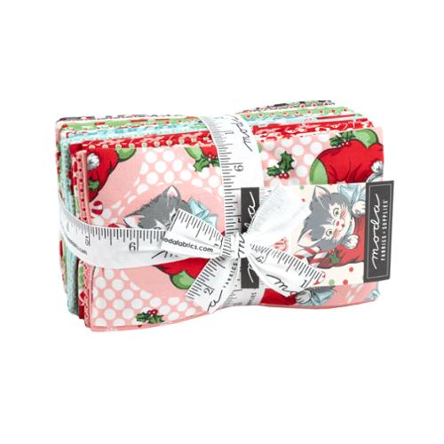 Fabric, Kitty Christmas by Urban Chiks - Fat EIGHTH (1/8th) BUNDLE