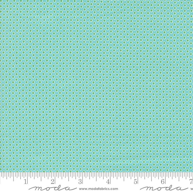 Fabric, Kitty Christmas Polka Dots by Urban Chiks - ICICLE Blue (by the yard)