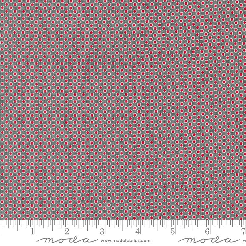 Fabric, Kitty Christmas Polka Dots by Urban Chiks - Grey COAL (by the yard)