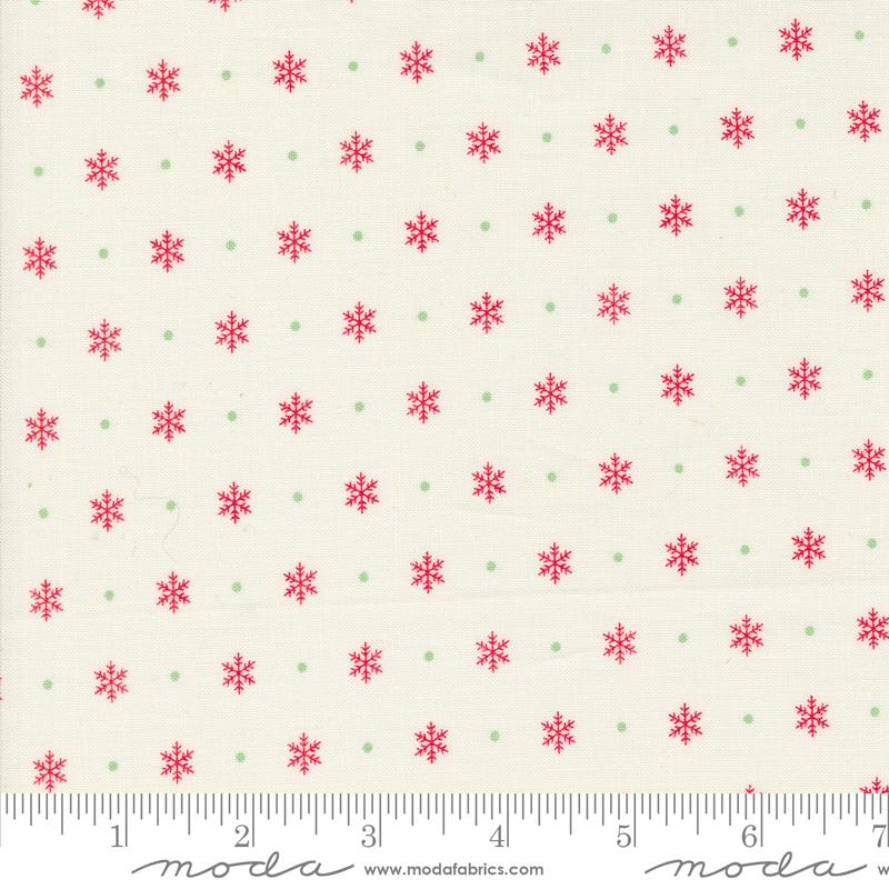 Fabric, Kitty Christmas Flurry Blenders Snowflake by Urban Chiks - SNOW Ivory (by the yard)