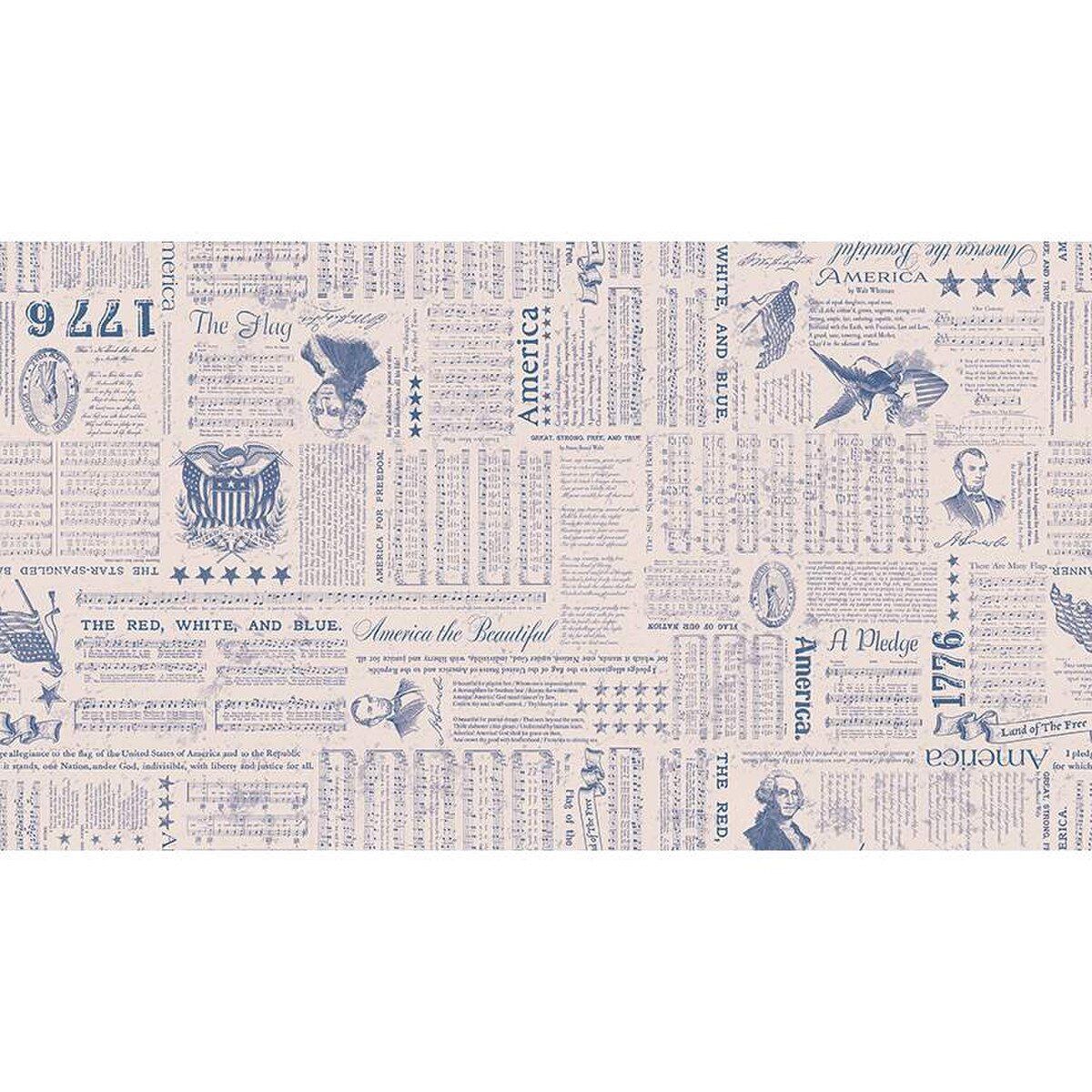 Fabric, Americana by Lori Holt WIDE BACK 108" - Liberty BLUE (2.5 yard BACKING CUT)