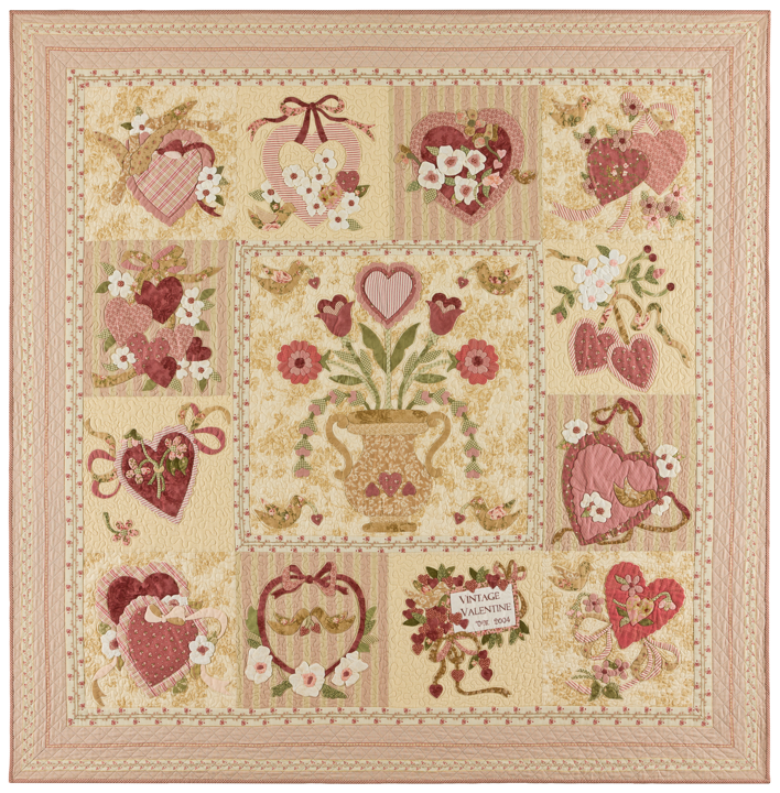 PATTERN, VINTAGE VALENTINE Quilt by The Vintage Spool