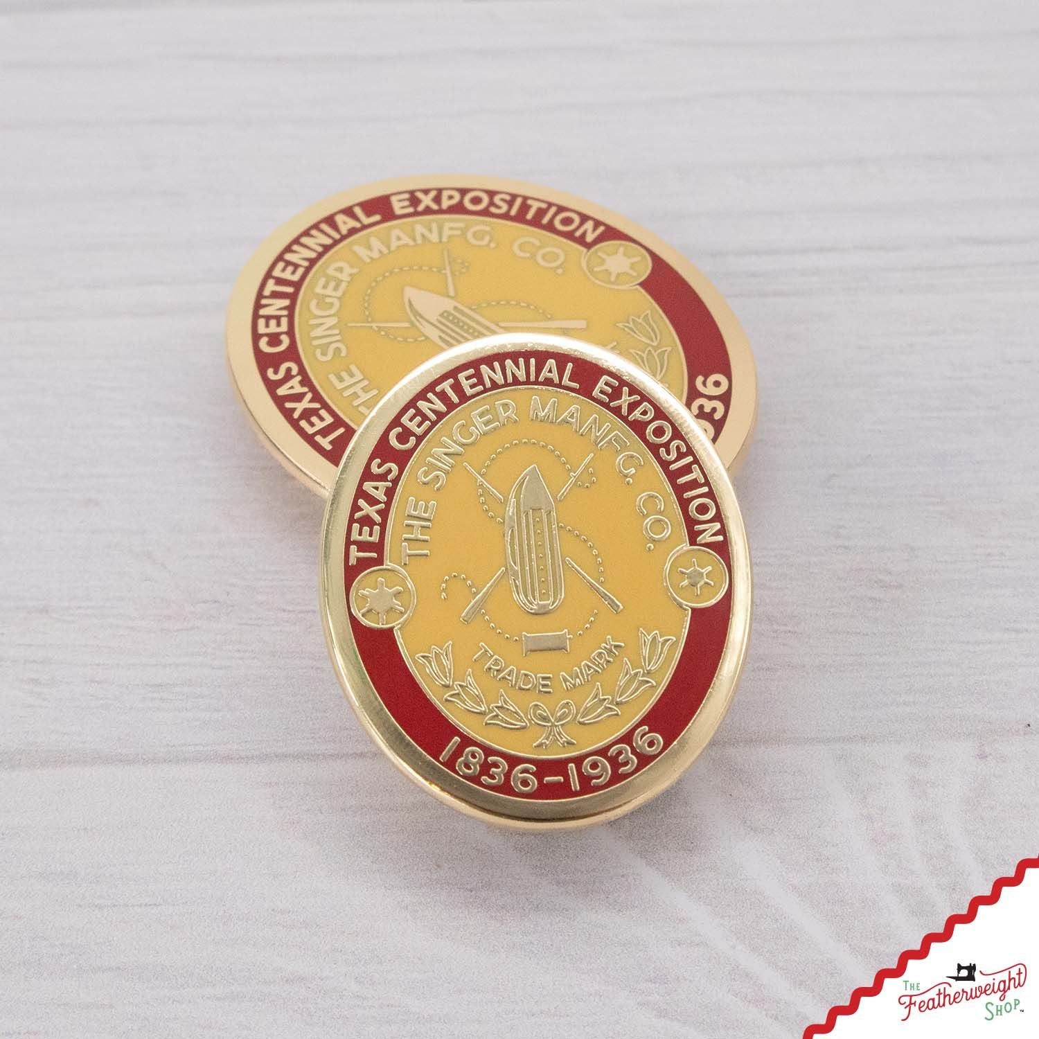 LAPEL Pin - Featherweight Badge Texas Centennial