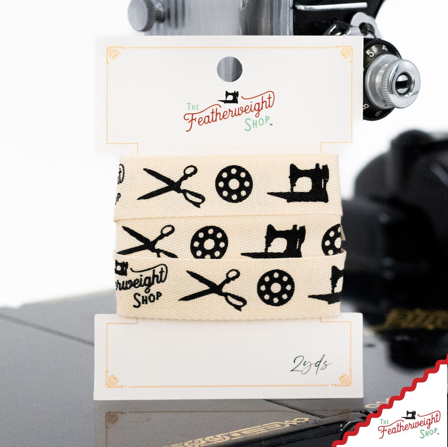 Twill Tape, NATURAL, Featherweight Shop Ribbon - 2 YARDS