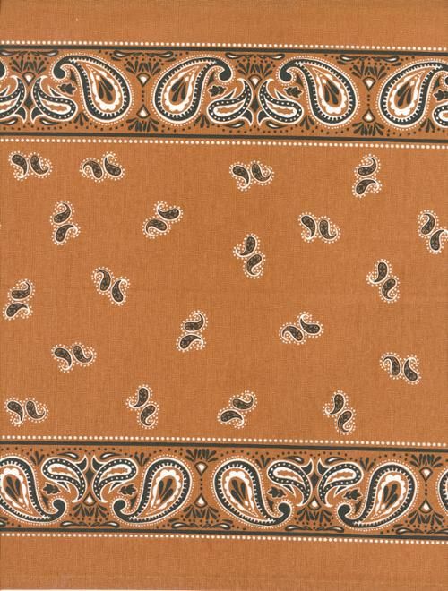 Fabric, 16-Inch Toweling by MODA -  Classic Retro Rust Bandana (by the yard)