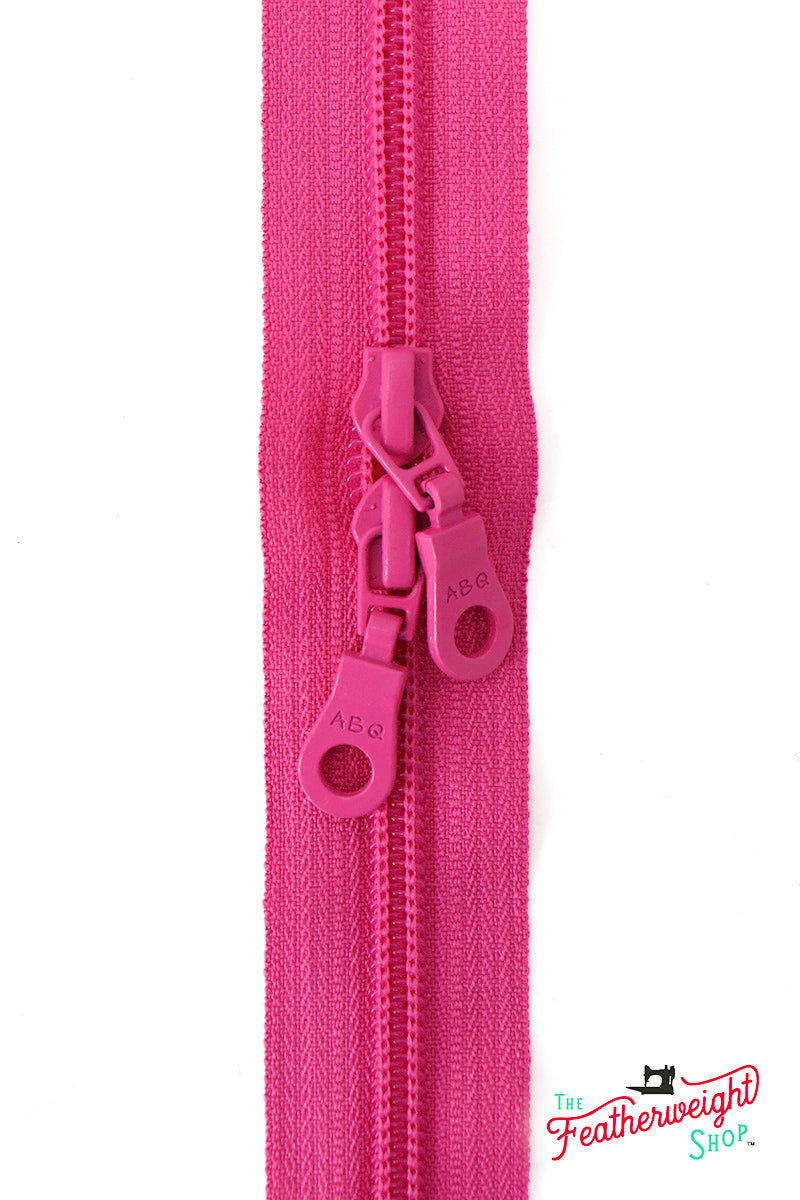 Zipper, Fandango Pink Double-Pull 30-INCH