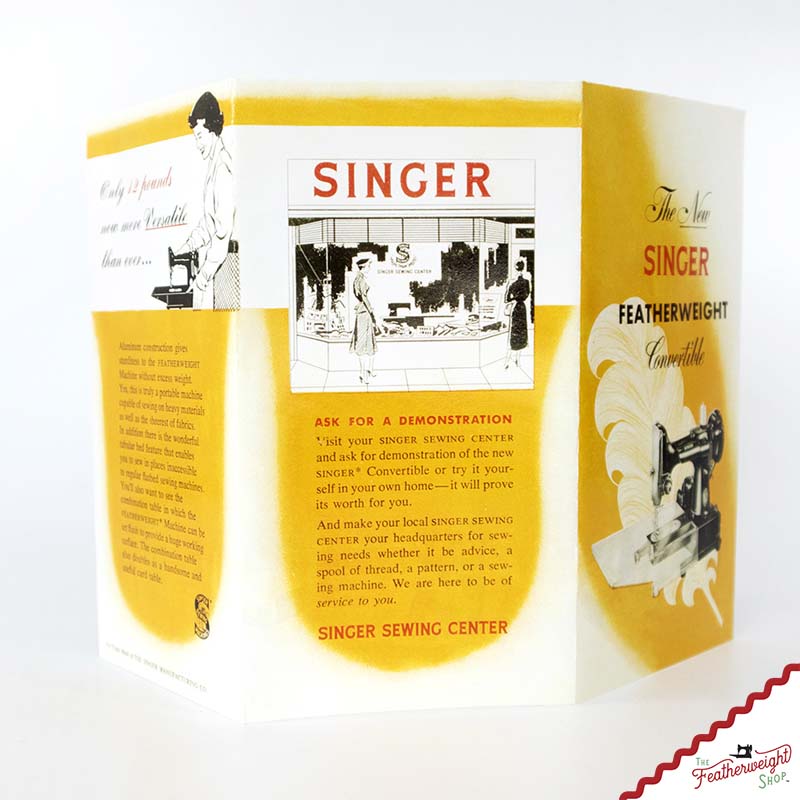 Advertisement Leaflets, Replica Featuring the Singer Featherweight