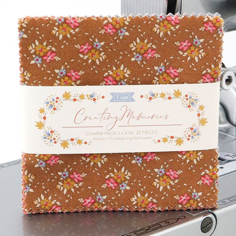 Fabric, Creating Memories AUTUMN, THANKSGIVING by Tilda  - 5-inch CHARM PACK