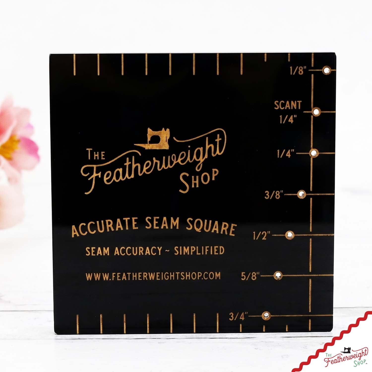 COMPLETE SET: Featherweight Accurate Seam Guide, Square, and Pocket Bag (BLACK)