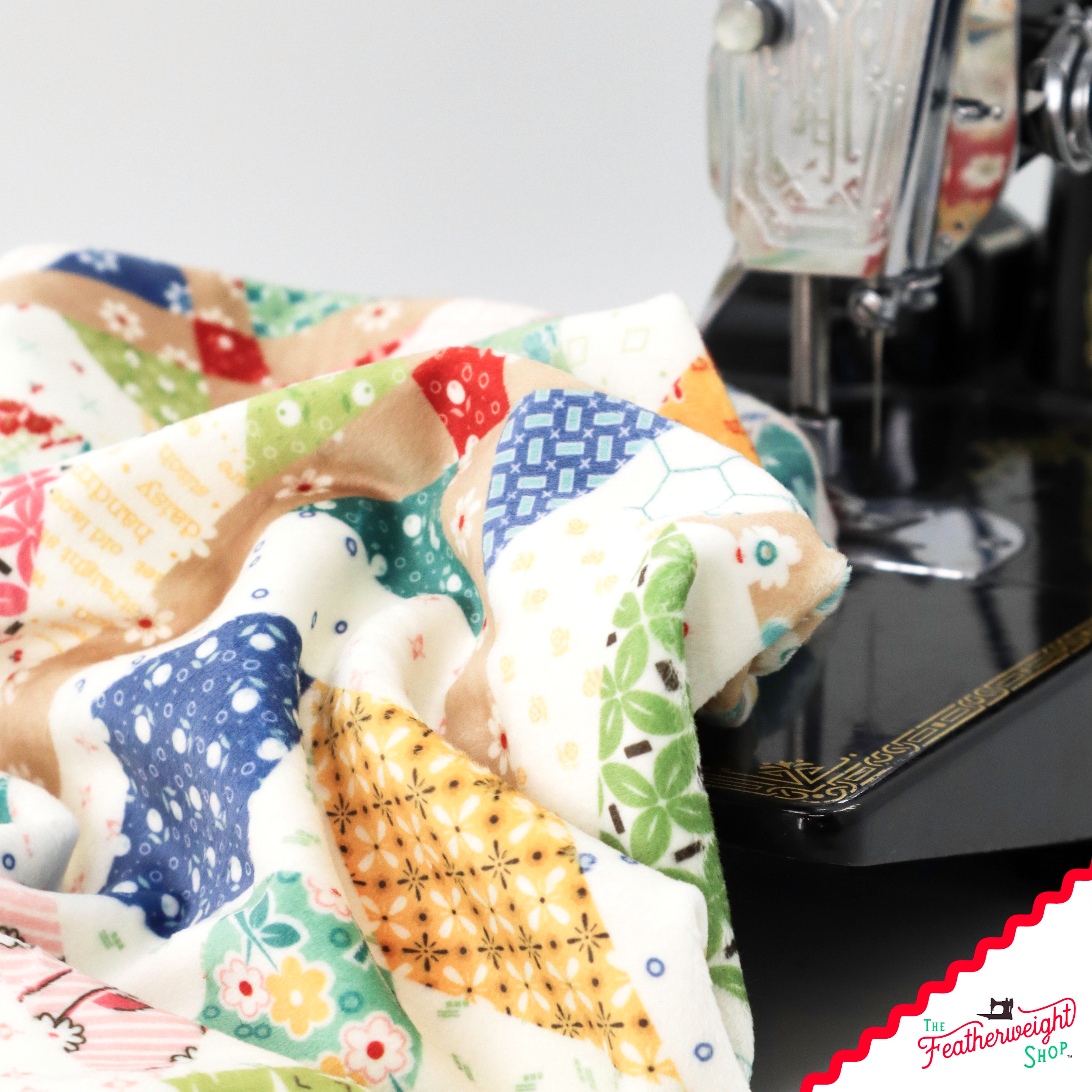 Fabric, Double Lush Velvet Bee Vintage by Lori Holt (by the yard)