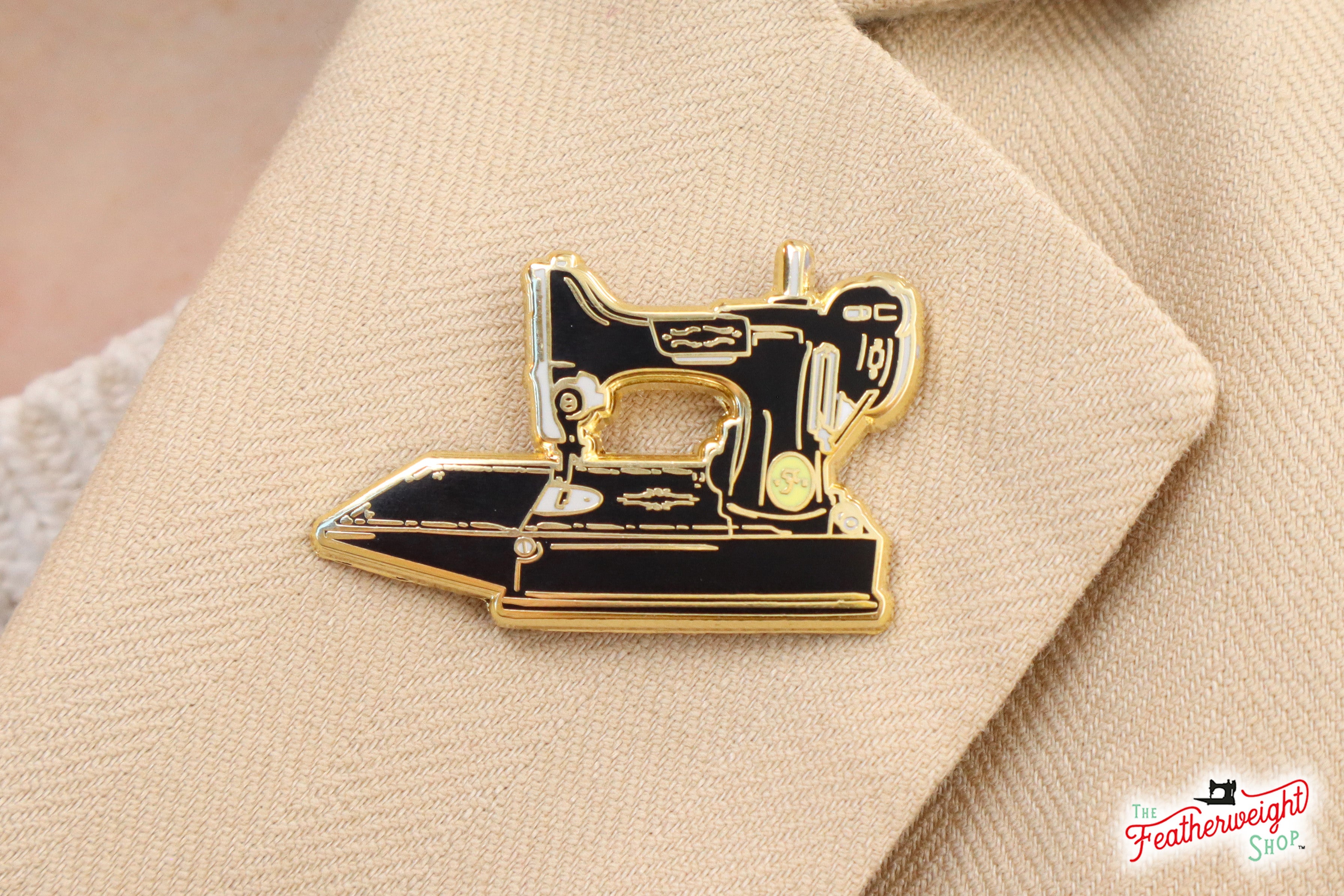 Lapel Pin - Enamel BLACK Featherweight