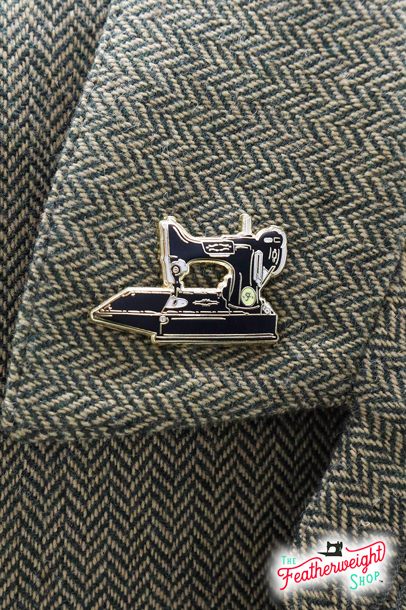 Lapel Pin - Enamel BLACK Featherweight