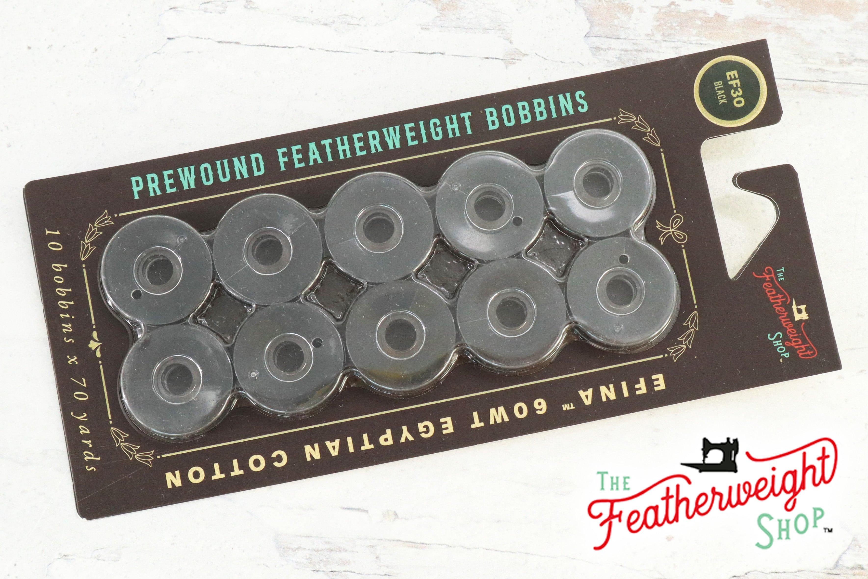 Bobbins, EXCLUSIVE! PRE-WOUND Singer Featherweight 221 222 301 - Package of 10