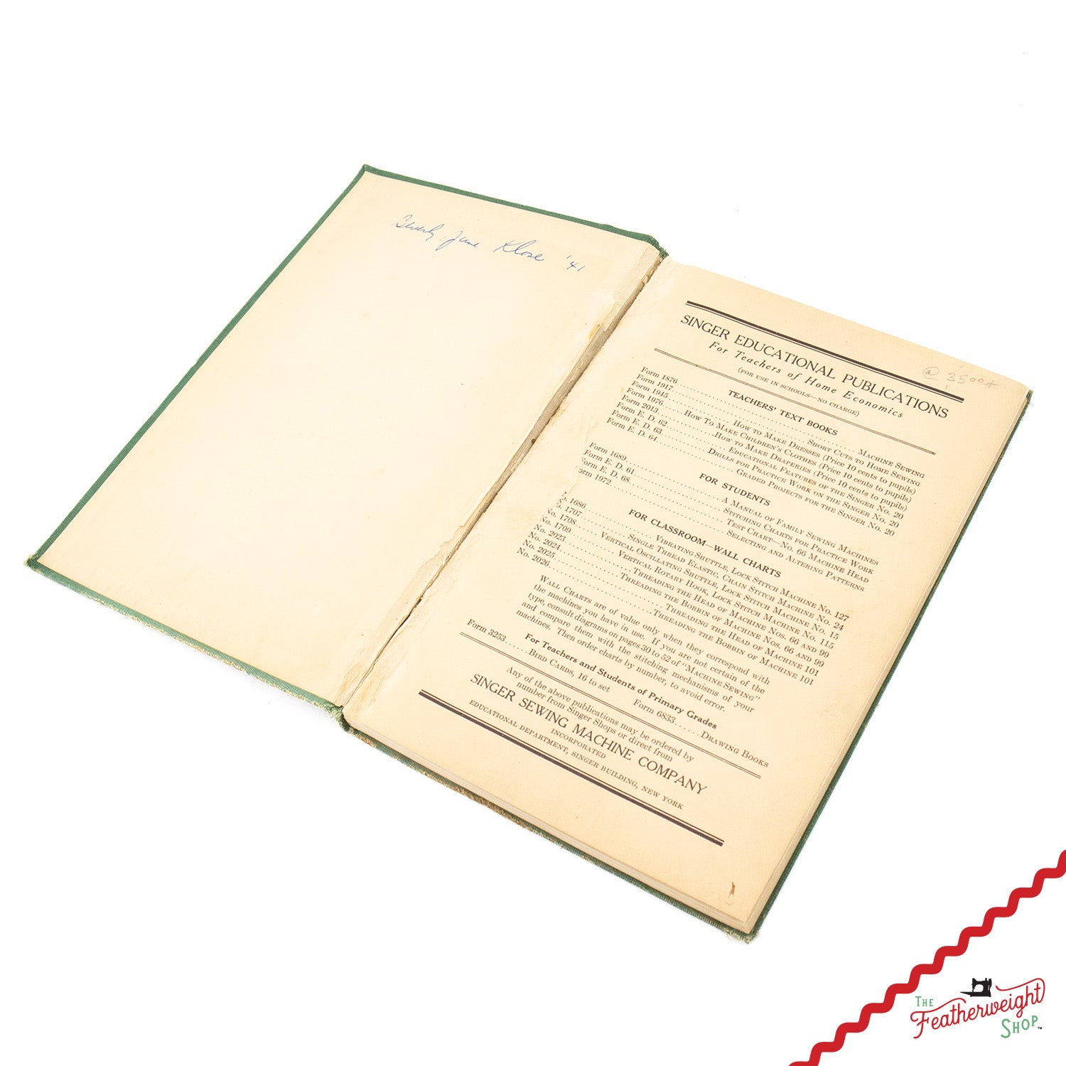 Machine Sewing Book, Singer 1930 (Vintage Original) RARE