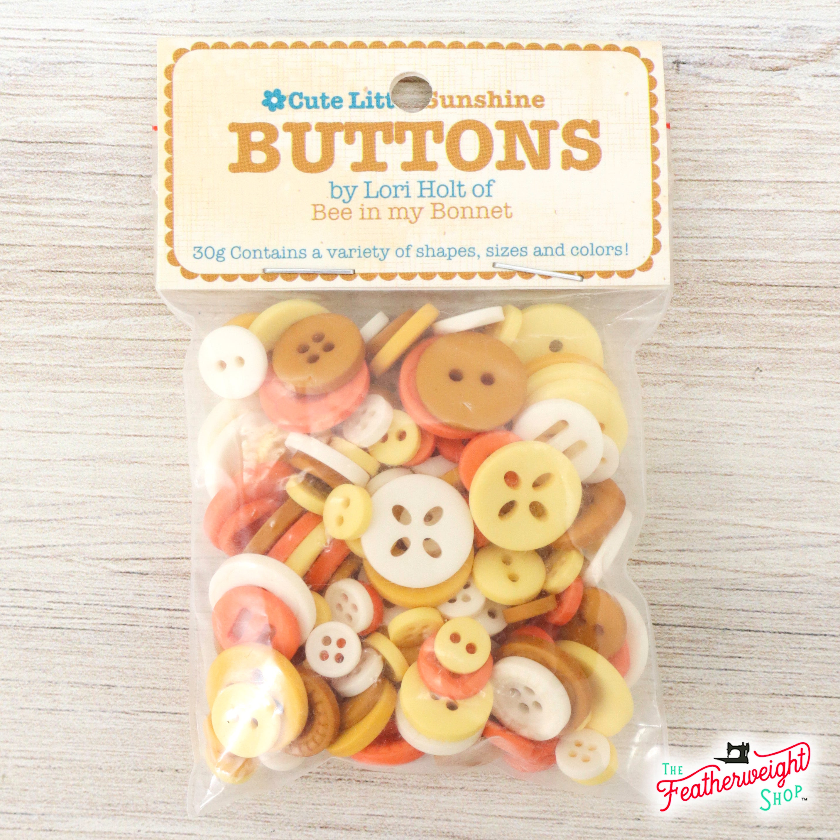 Buttons, Sunshine Cute Little Button Packet by Lori Holt