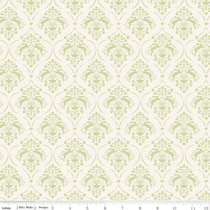Fabric, Springtime Easter Damask by My Mind's Eye CREAM - (by the yard)
