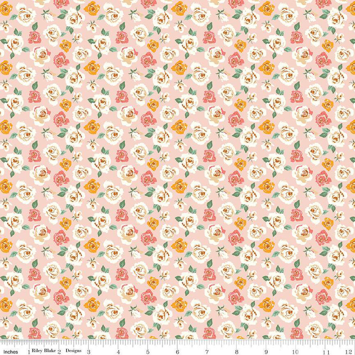 Fabric, Bloomberry Tiny Roses - BLUSH (by the yard)