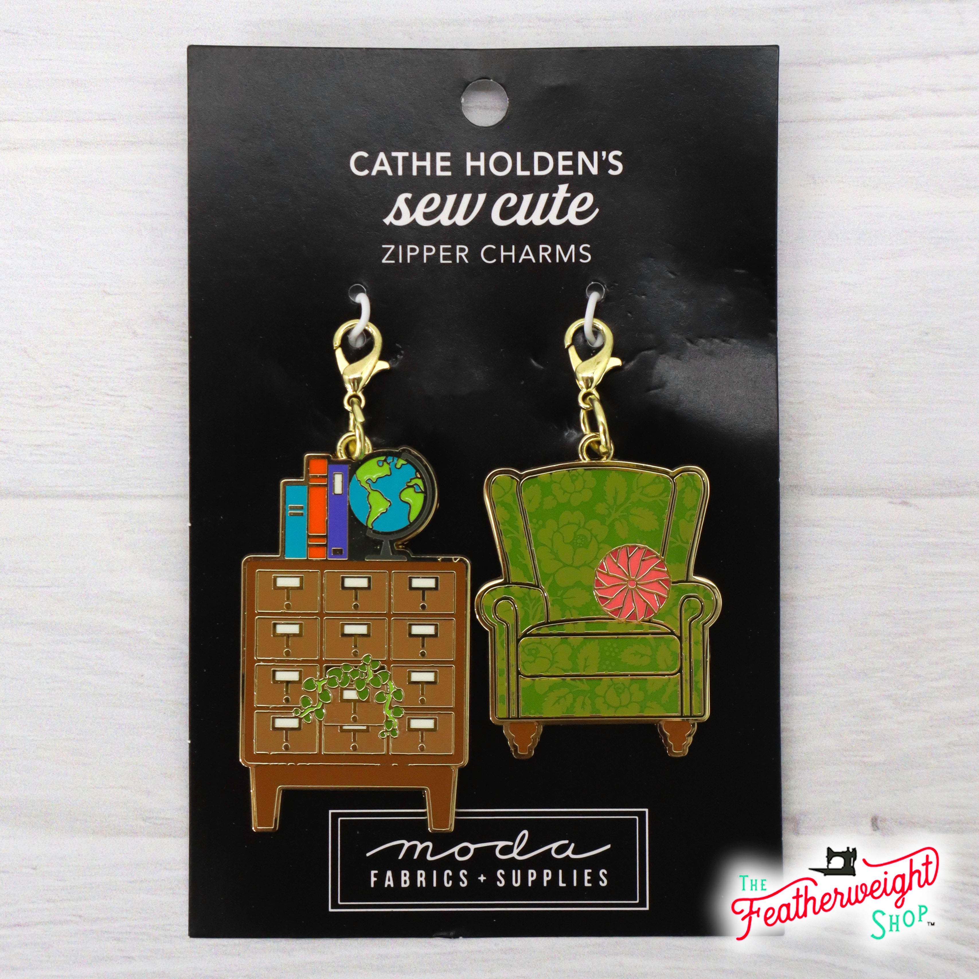 Enamel Charm Zipper Pull - CHAIR & CHEST by Cathe Holden