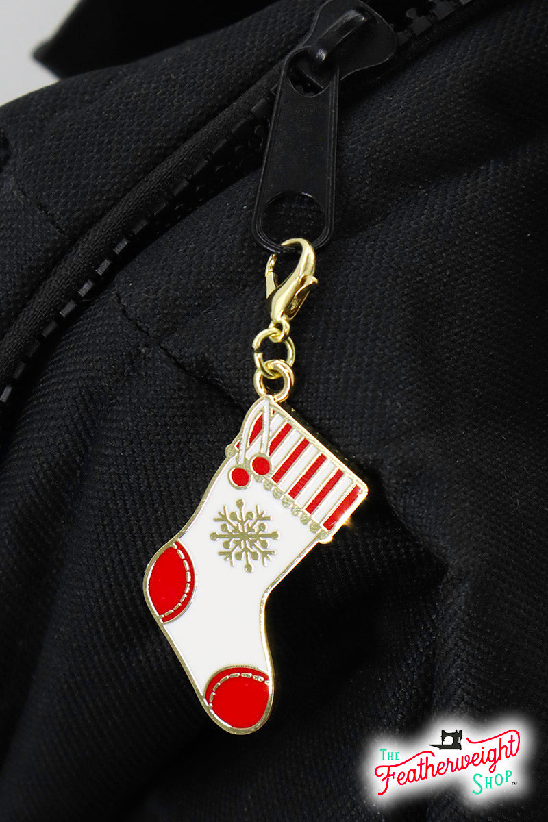 Enamel Charm Zipper Pull - HOME & STOCKING by Cathe Holden