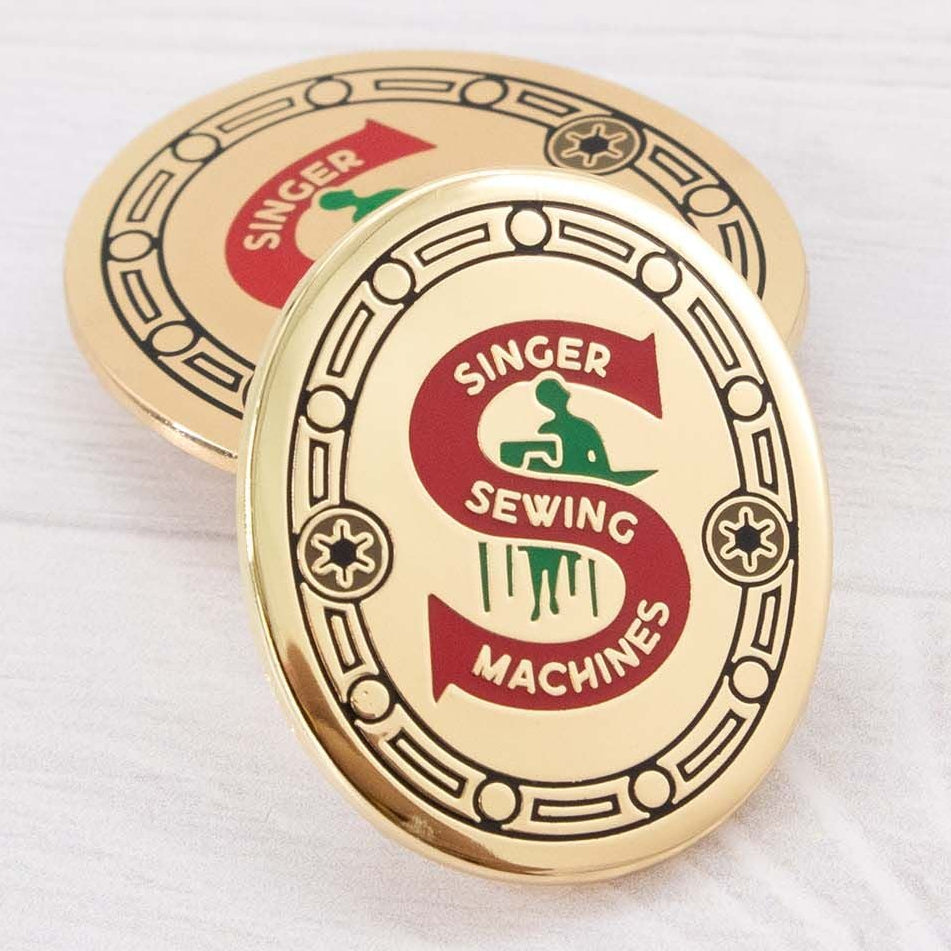 LAPEL Pin - Enamel RED S Featherweight Badge