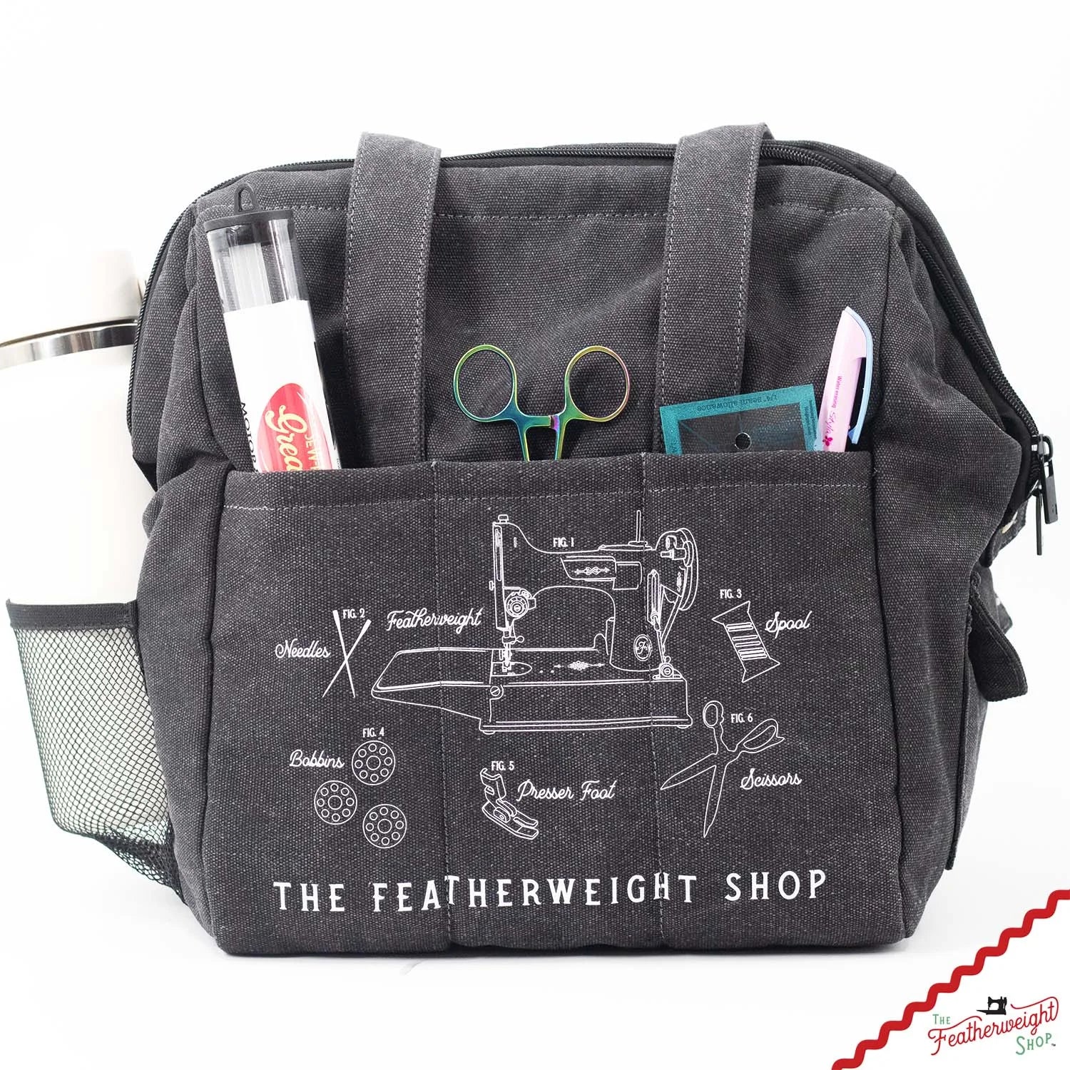 BAG, Padded TRAVEL fits Singer Featherweight 221 & 222 - BLACK