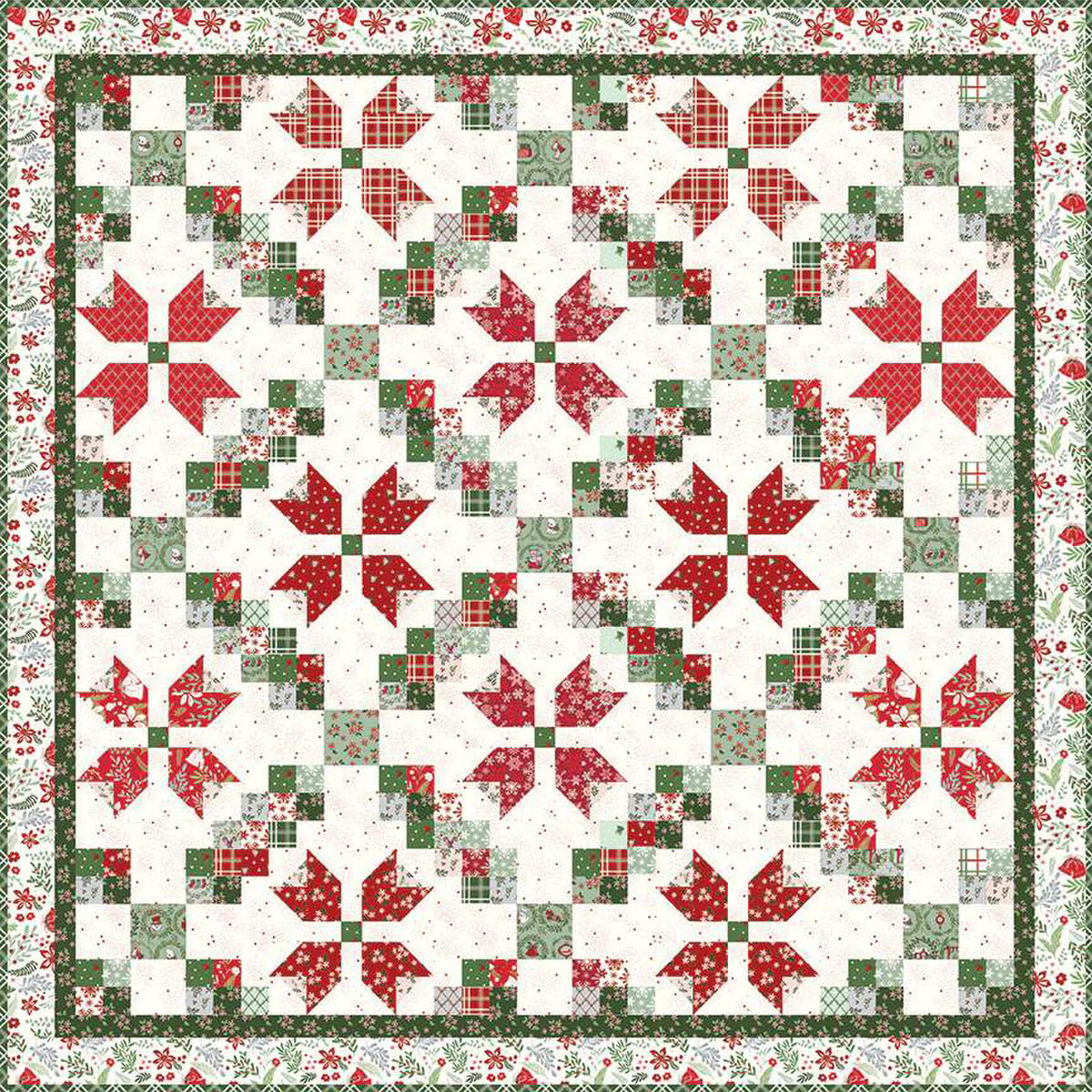 PATTERN, PATCHWORK BLOOMS Quilt by Beverly McCullough