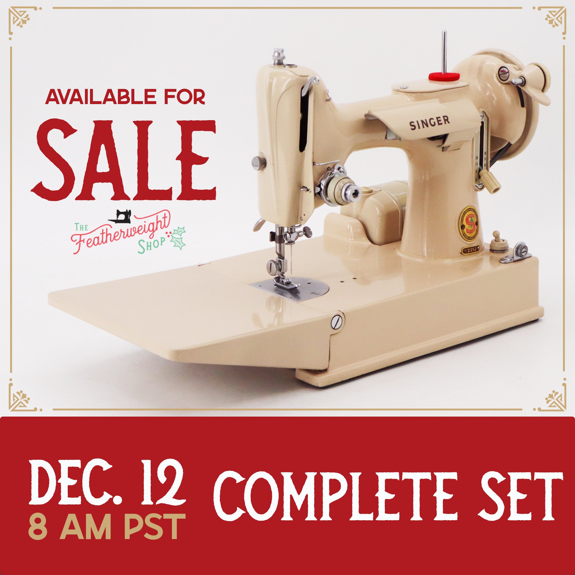 Singer Featherweight 221J Sewing Machine, Tan - JE1598** – The 