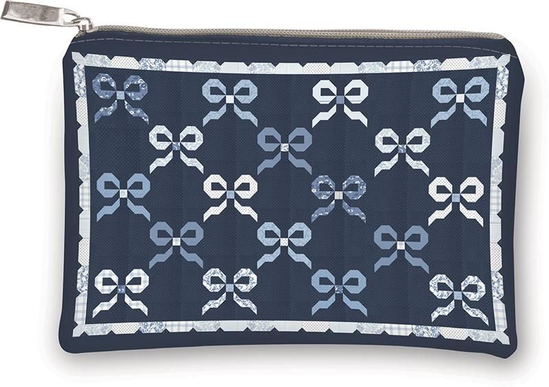Bag, Darling Quilt Bows Glam Zipper Bag