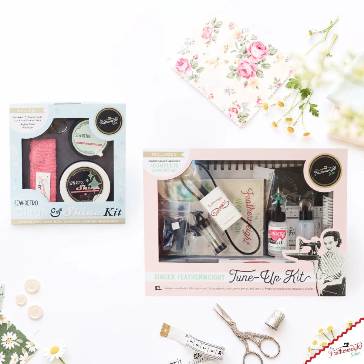 The Tune-Up & Shine Kit — the Tune-Up Kit and Sew-Retro Clean & Shine boxes together