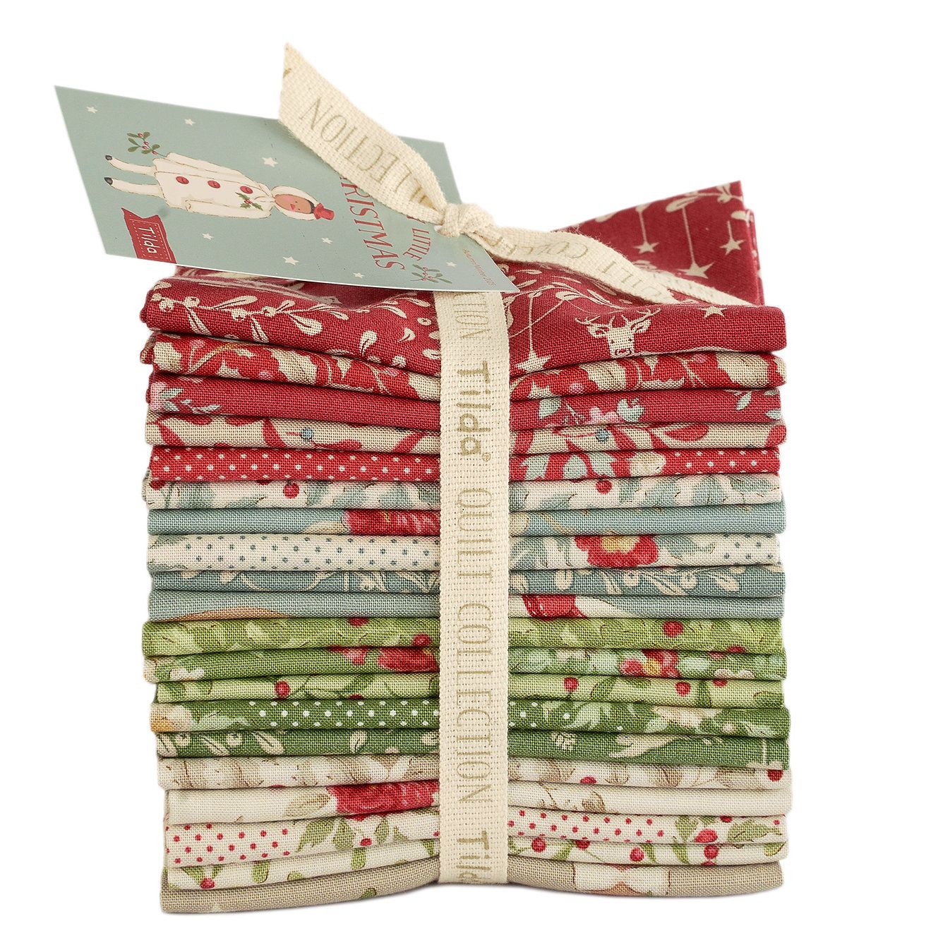 Fabric, Merry Little Christmas by Tilda - Fat EIGHTH Bundle - 20 pieces