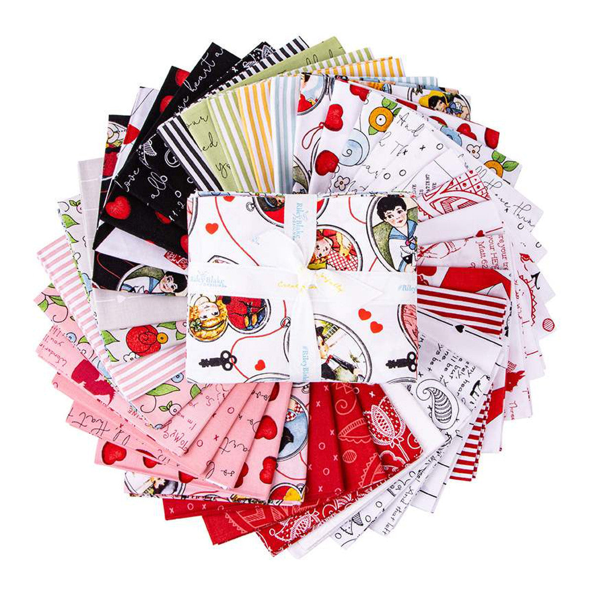 Fabric, ALL MY HEART by J. Wecker Frisch - FAT QUARTER BUNDLE