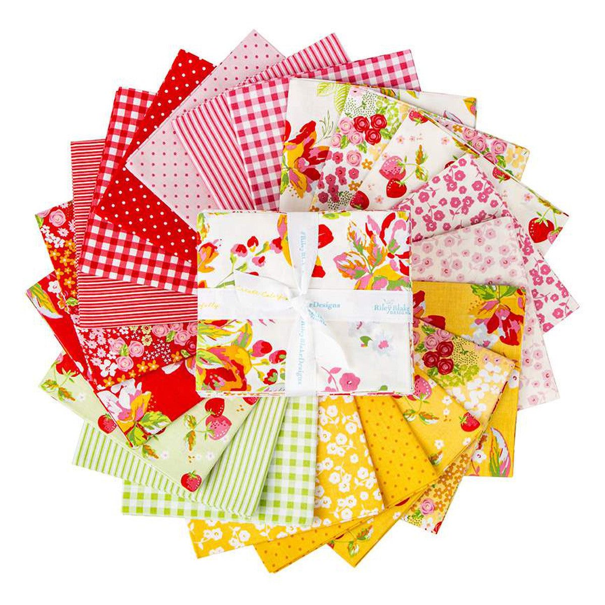 Fabric, Picnic Florals by My Mind's Eye - FAT QUARTER BUNDLE