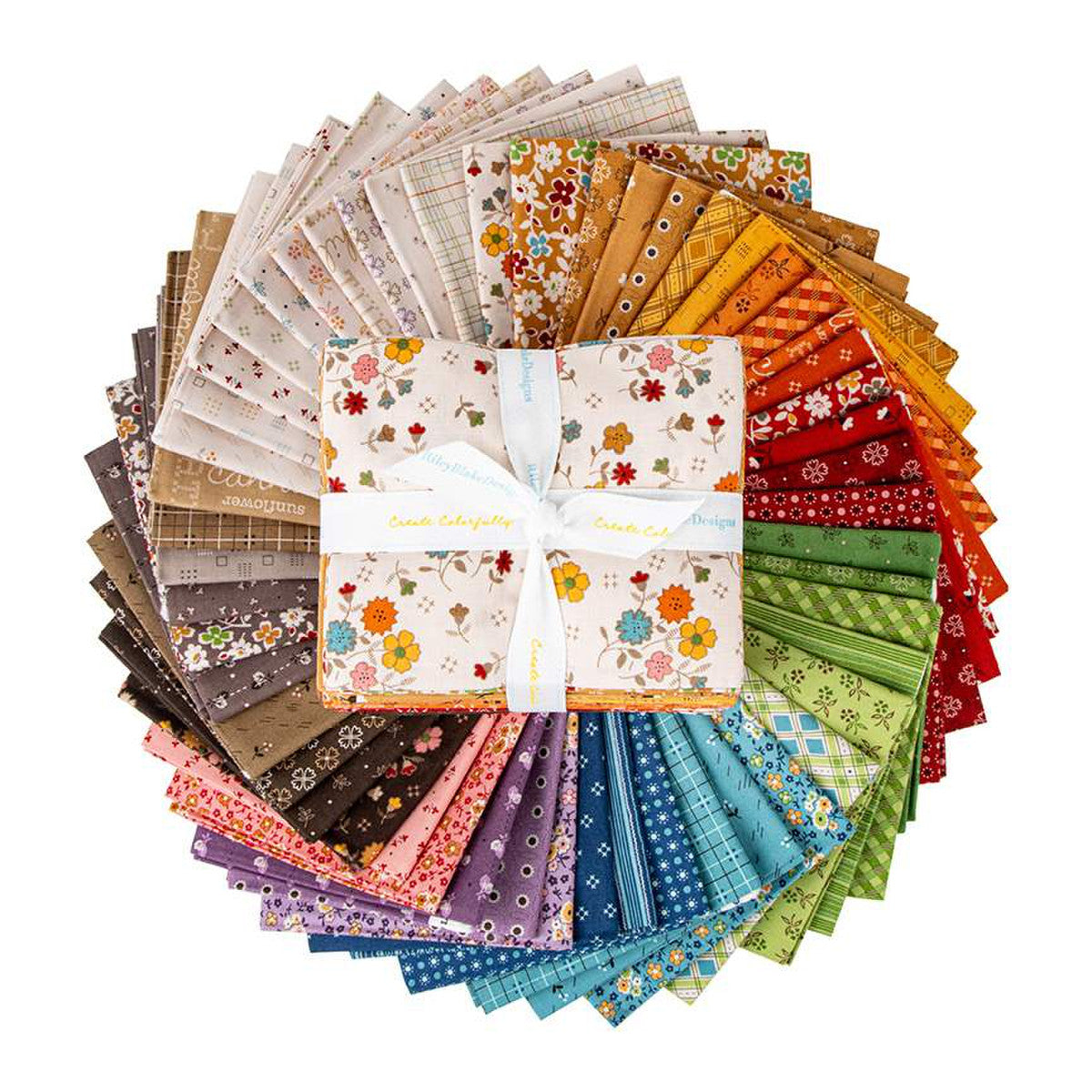 Fabric, Autumn (How to Build a Scarecrow) by Lori Holt - FAT QUARTER BUNDLE