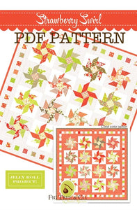 PATTERN, Strawberry Swirl Quilt by Fig Tree & Co.