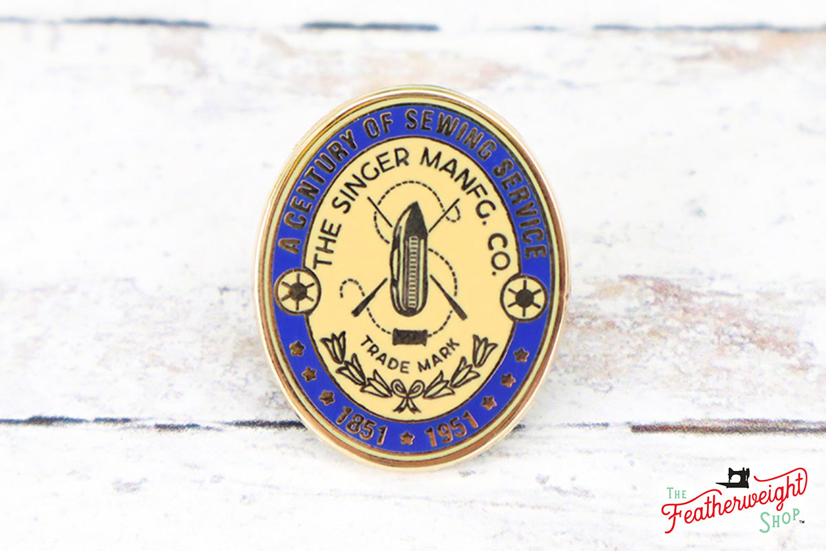 LAPEL Pin - Enamel 1851-1951 Centennial Featherweight Badge