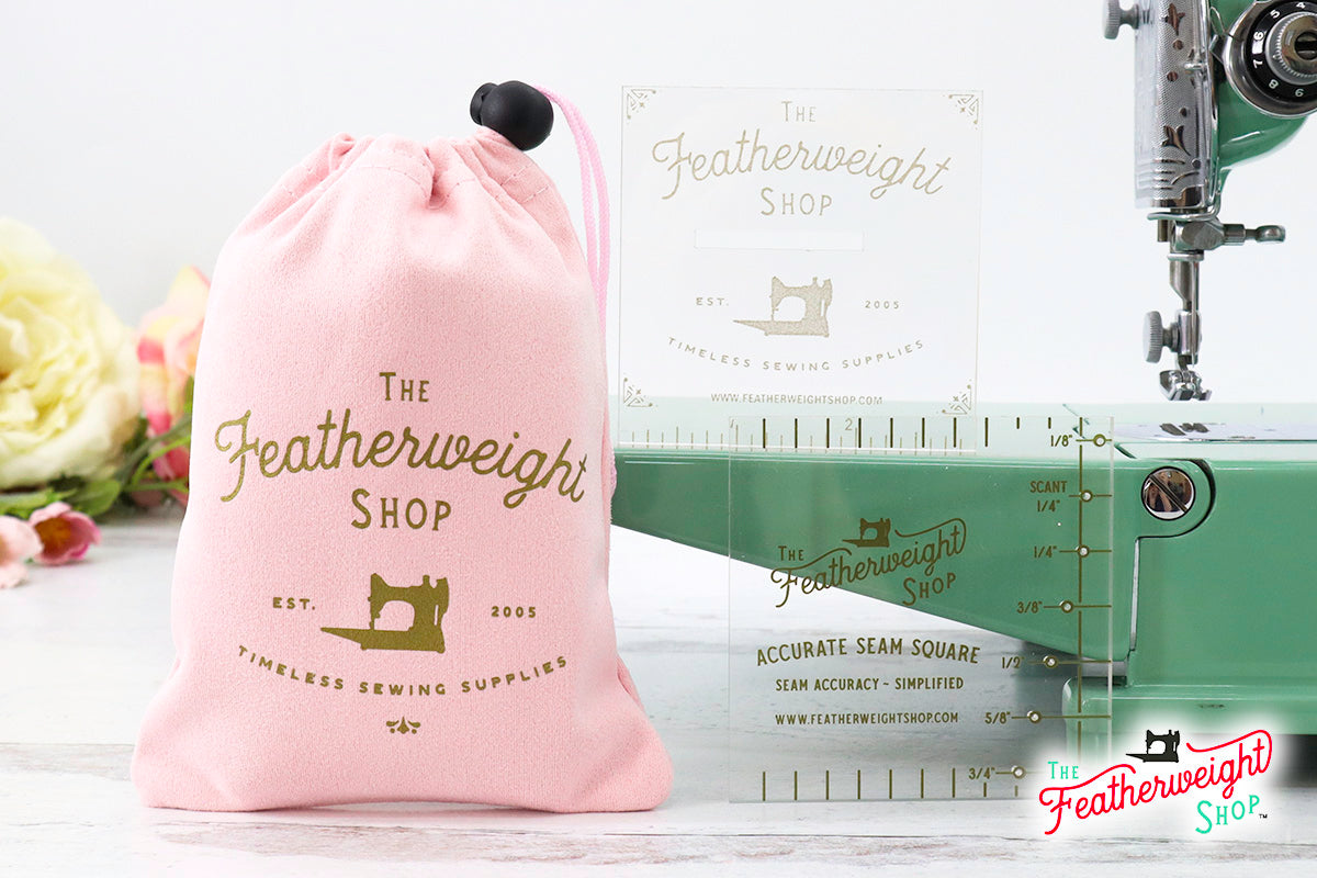 COMPLETE SET: Featherweight Accurate Seam Guide, Square, and Pocket Bag (Clear)