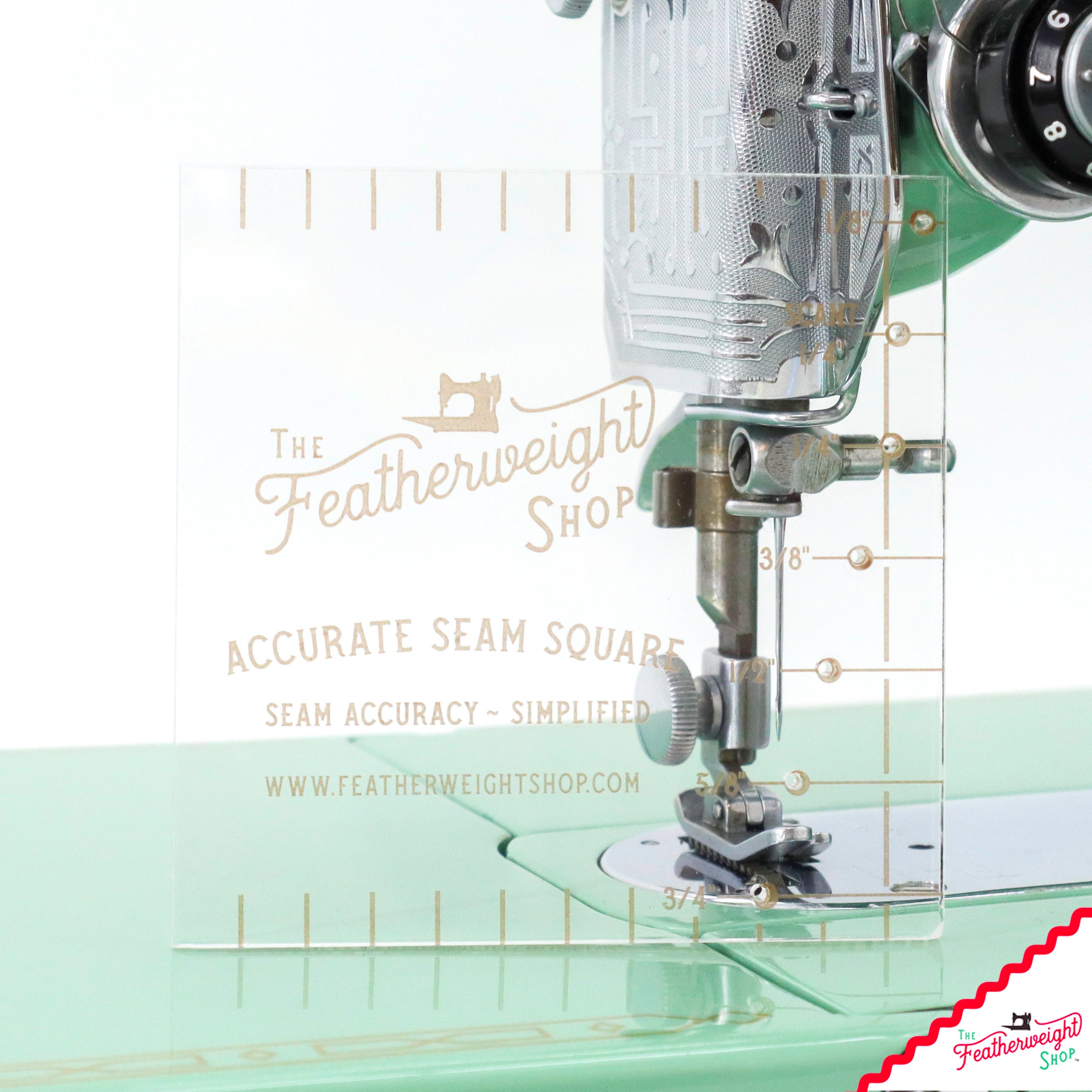 Seam SQUARE, Featherweight Accurate Seam Setting Gauge - CLEAR